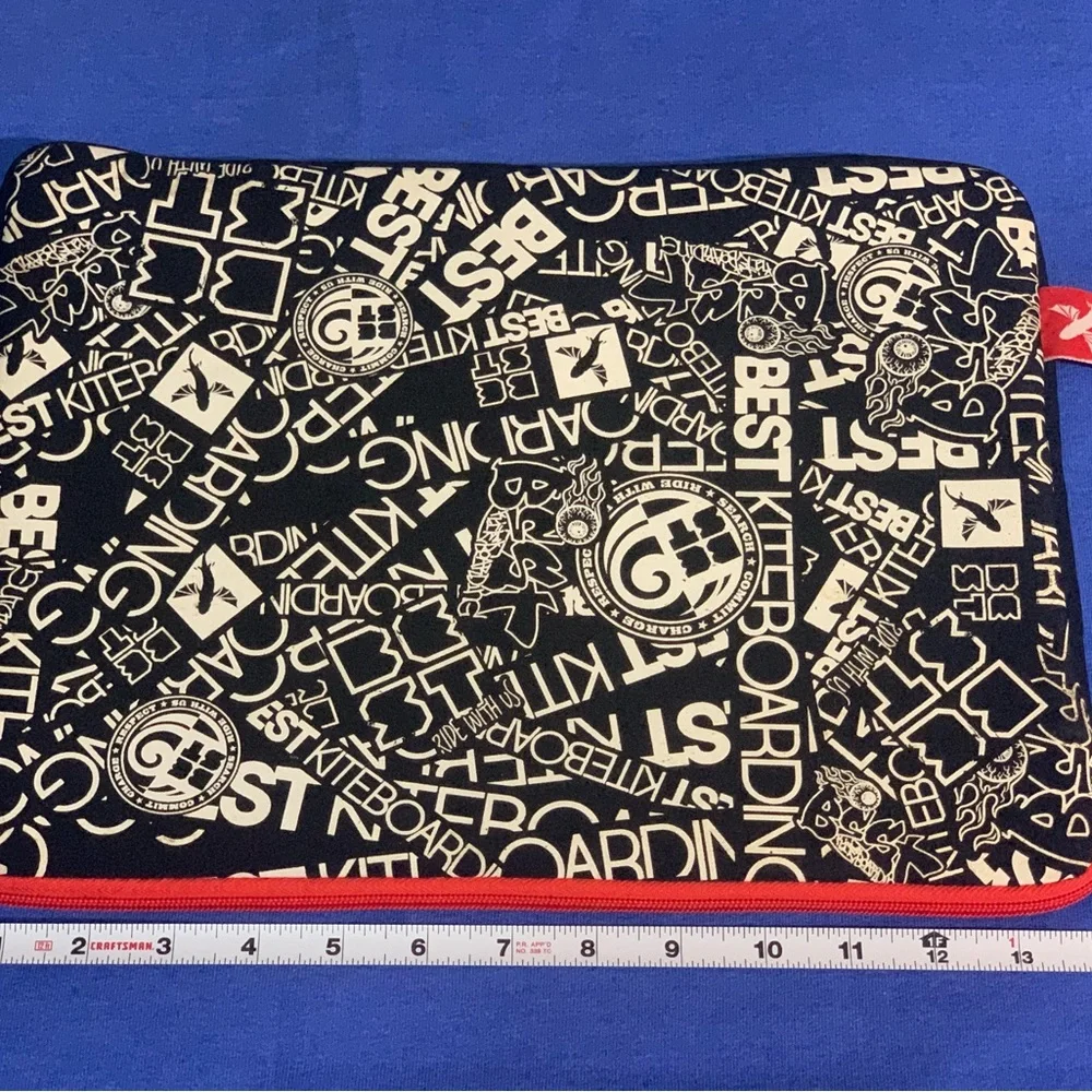 Black Graphic Neoprene Laptop Sleeve 14”.